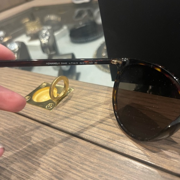 Channel Dark Havana Brown Sunglasses - Picture 6 of 7